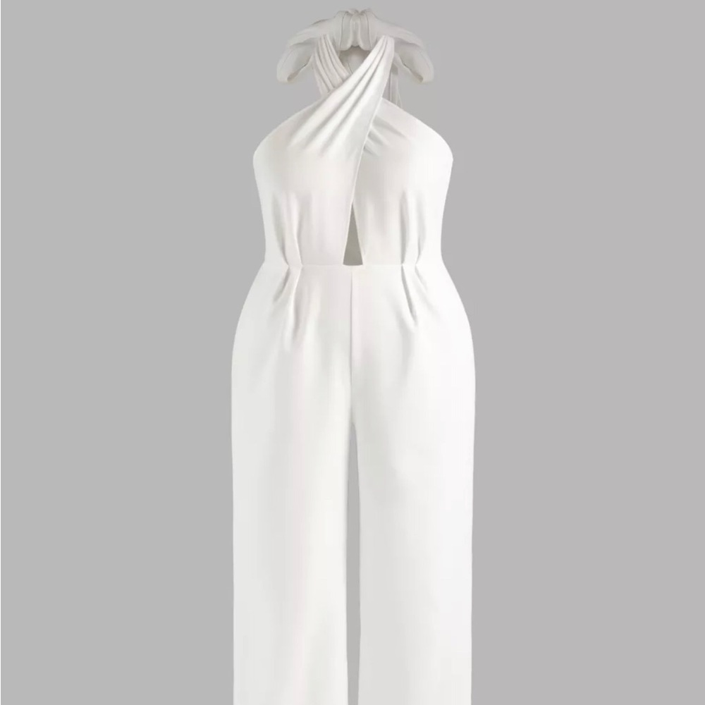 NEW White Criss Cross Jumpsuit